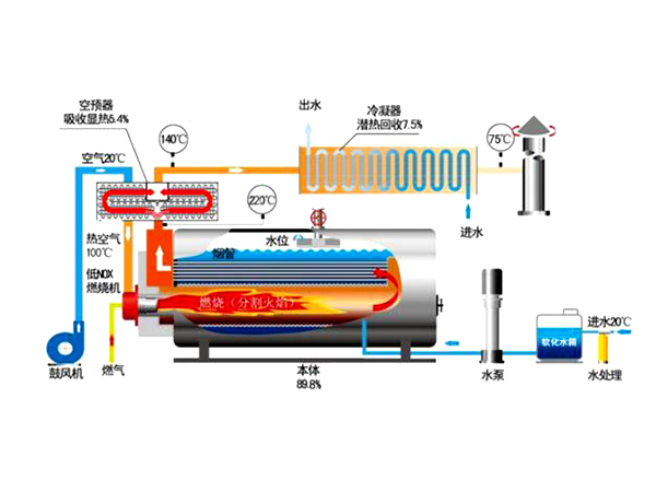 低氮蒸汽锅炉原理图