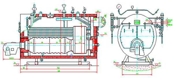 超低氮燃气锅炉结构图